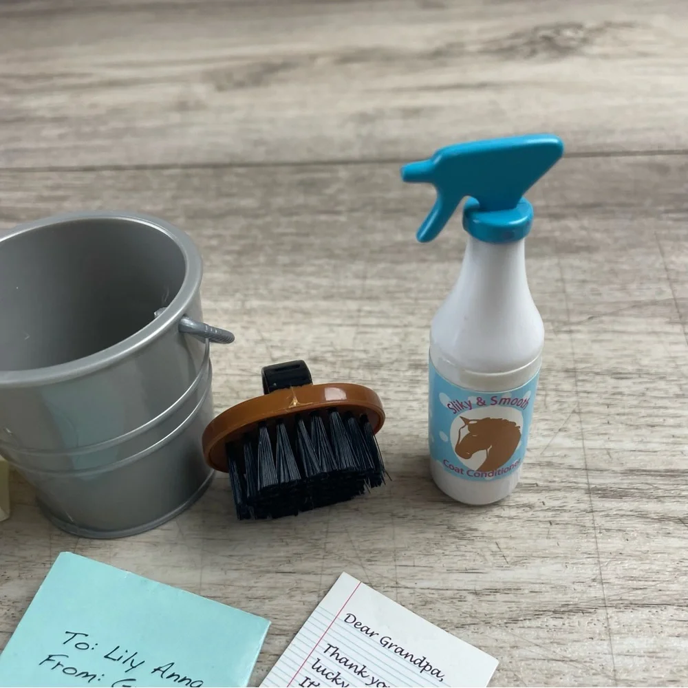 Our Generation Horse Riding Accessories Lily Anna Grandpa Letter Brush Bucket